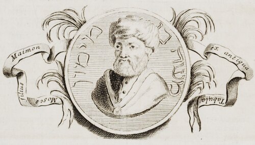 Later depiction: a portrait published in the eighteenth-century Thesaurus antiquitatum sacrarum. Portrait of Maimonides
