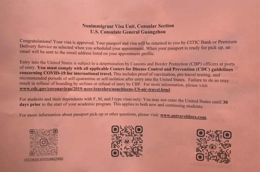 The pink slip I received after the interview
